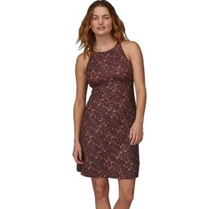 Patagonia Magnolia Spring sporty, Dress Womens Extra Small Floral Print Brown